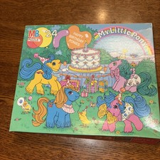 Vintage 1980's Milton Bradley My Little Pony 24 Piece Jigsaw Puzzle Birthday