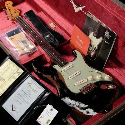 Fender Custom Shop Built 1961 Stratocaster Super Heavy Relic Black *Sj941