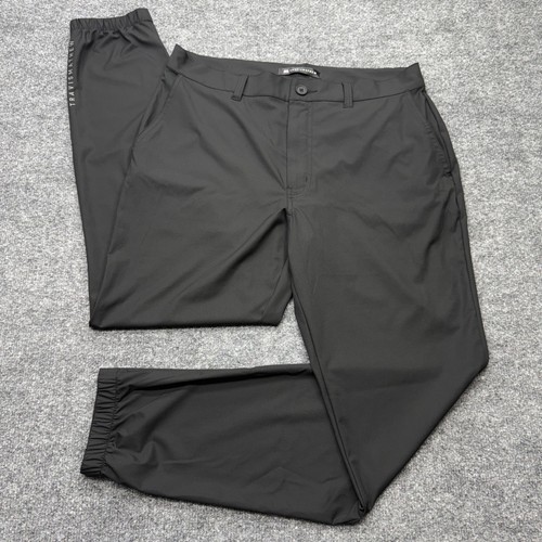 TravisMathew Mens Black Performance Jogger Pants Golf Activewear Size 32 123280