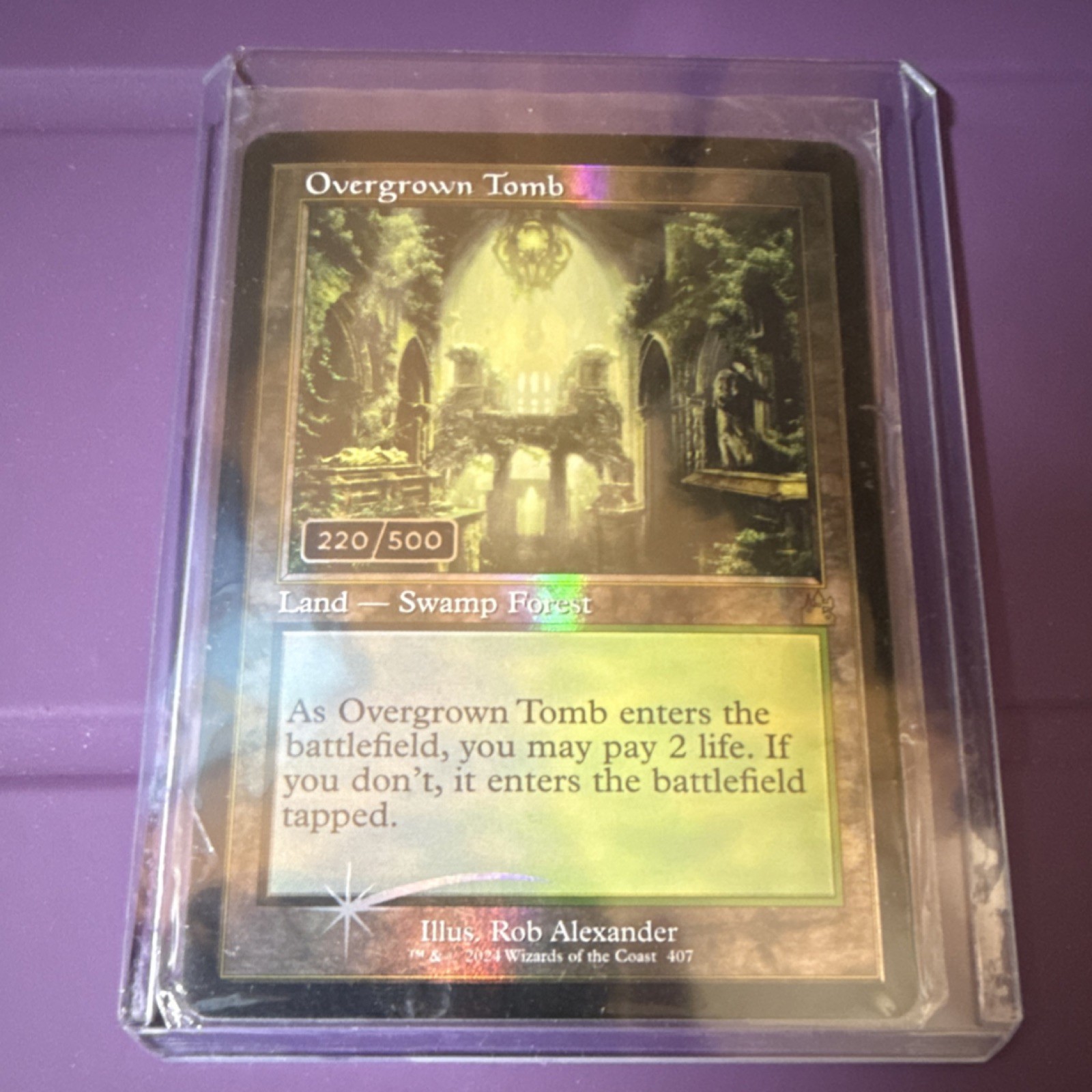 Magic: The Gathering Overgrown Tomb Land Ravnica Remastered 407 Serial Numbered