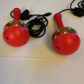 Sega Dreamcast Samba De Amigo Maracas Controller Set Box Mat Untested