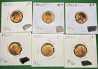 (Lot of 6) 1952 P&S Lincoln Wheat Cents 1c Penny (BU - Red) - Old U.S. Coins
