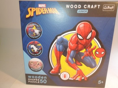 ++ GE1467 Trefl Holzpuzzle Shaped SPIDER-MAN 50 Teile 16,6x22,1cm ab 5 Jahren