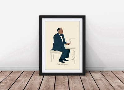  Duke Ellington Jazz Druck Kunst gerahmtes Wandbild
