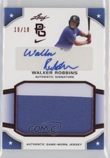 2015 Leaf Perfect Game National Showcase Red 10/10 Walker Robbins Auto 5c9