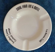 Canal Farm Inn Los Banos CA Vintage Ceramic Ashtray Cocktail Lounge 1970s