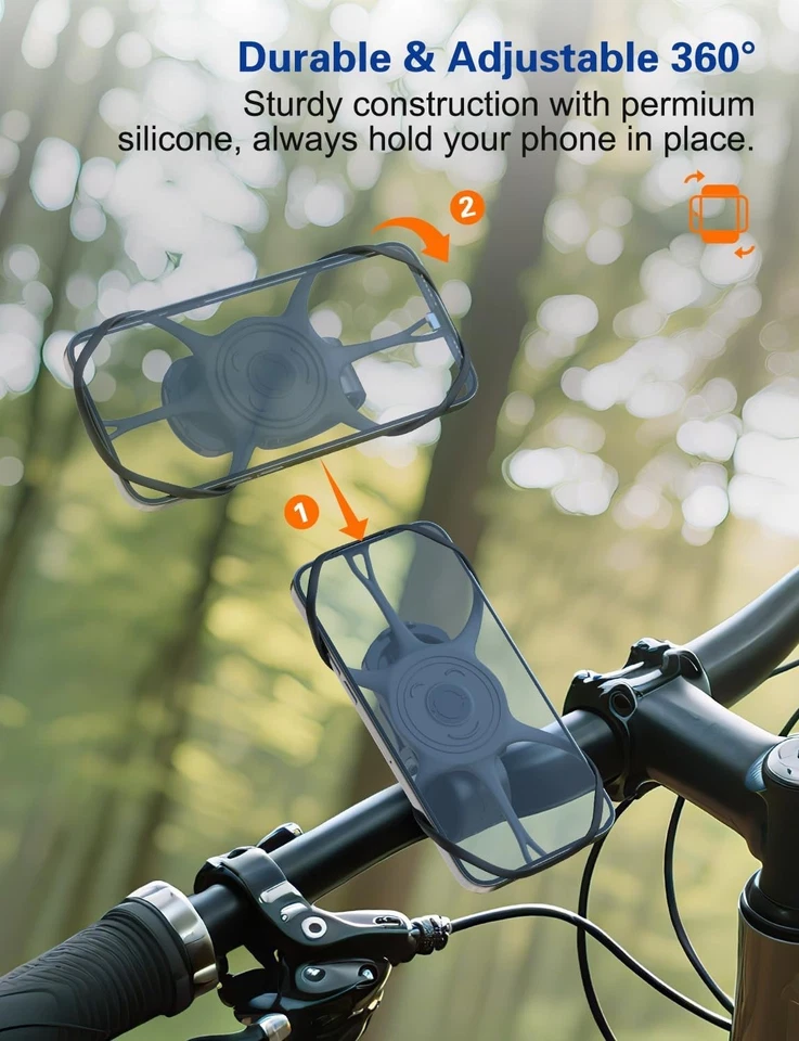 Universal Bicycle Phone Mount for 4.5-6.8" Smartphones - Easy Installation - Image 4 of 4