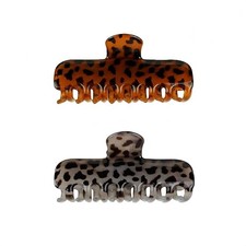 2PCS 4.5inch Large Hair Claw Clips tortoise Shell Leopard Print Hair Clips for