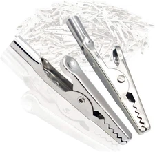 24Pcs 51Mm Metal Alligator Clip Spring Clamps Test Line Crocodile Clip Silver To