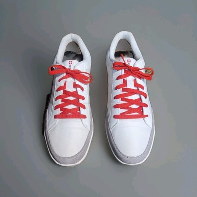 Alpine Swiss Sneakers Men's 11 White Grey Low Top Casual Shoes 