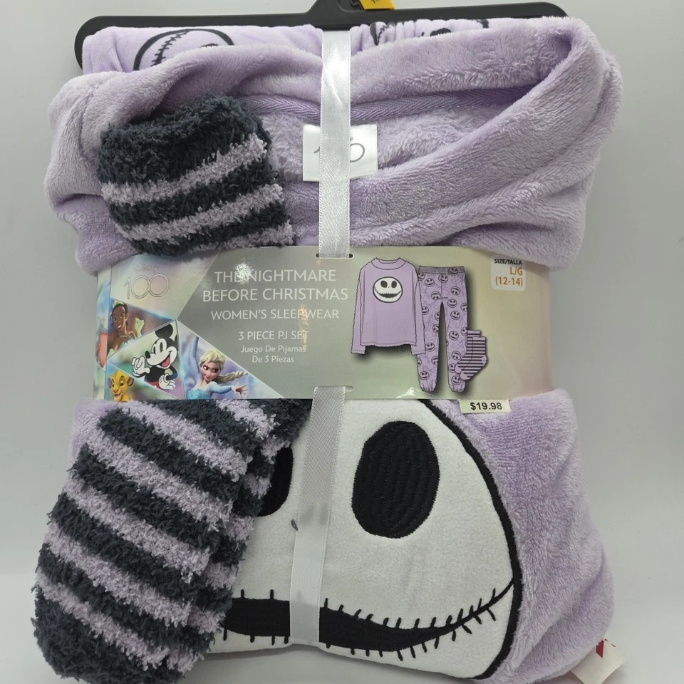 New Disney Women's Sleepware The Nightmare Before Christmas 3 Pc Pajama Set L/G - Image 2 of 4