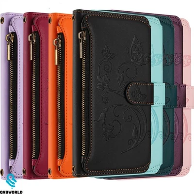 QVBWORLD Für Redmi Note 14 13 12 11 10 9 8 Doka geprägtes Leder Brieftasche Klapphülle