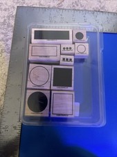 Stampin Up Simple Shapes Set of 10 Wood Rubber Stamps 2003 Never Used
