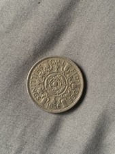 Two Shillings  Coin 1956 United Kingdom Queen Elizabeth II