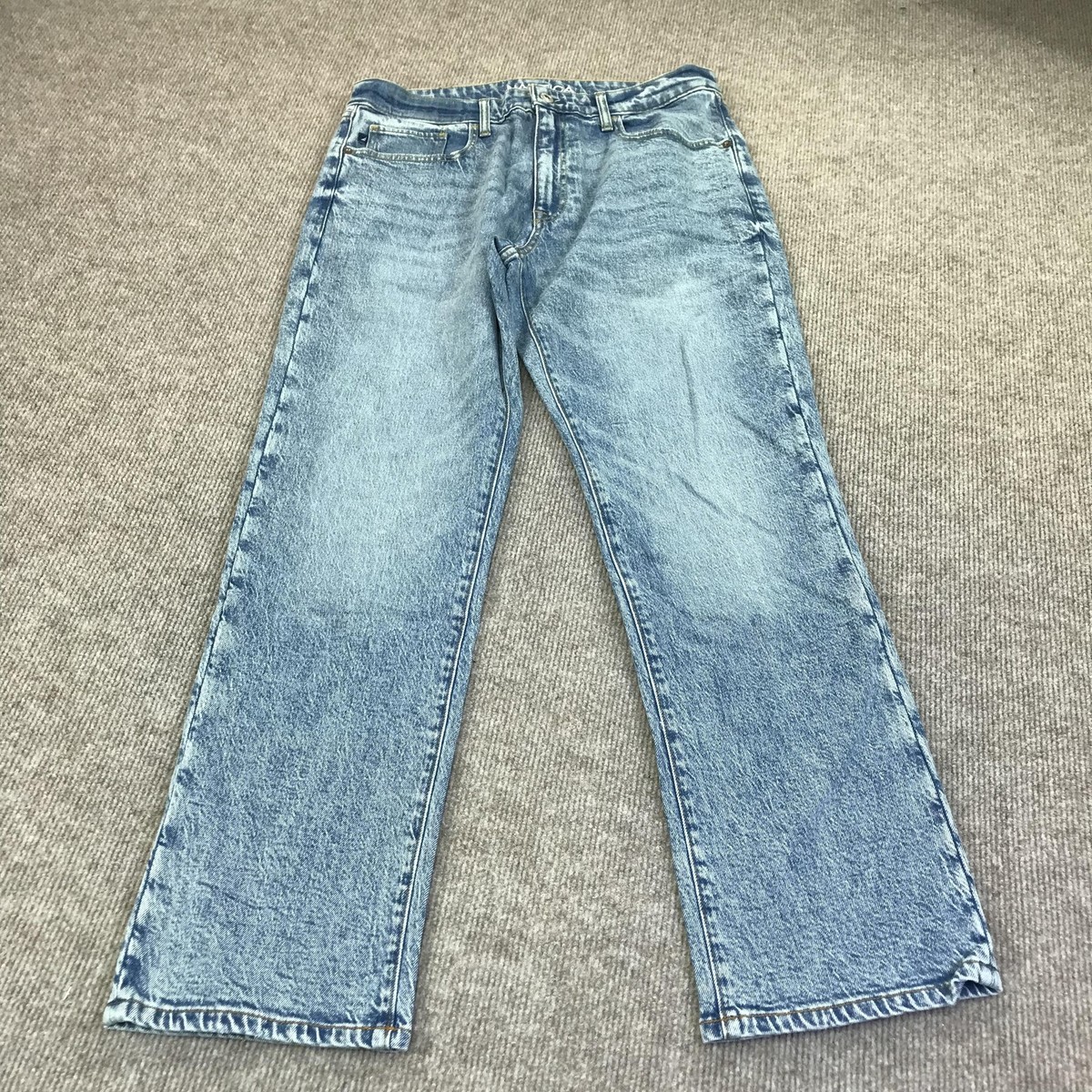Nautica Original Relaxed Jeans Mens 32x30 Light Wash Blue Straight