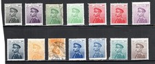 Serbia Stamp Scott #108//129, King Karageorgevich, Partial Set of 14 MLH & Used