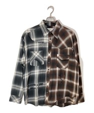 RAFU -REMAKE- Western shirt Size: L Brown x gray Men