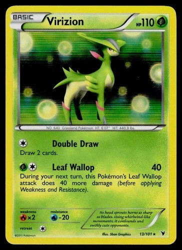 Virizion 13/101 Holo Rare Noble Victories Pokemon MP