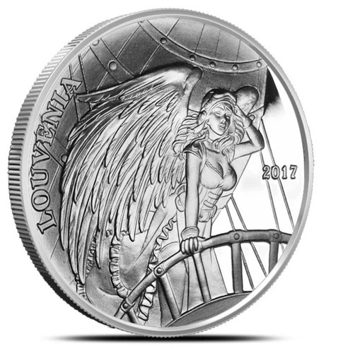 2017 Steampunk Louvenia Angels and Demons 1 oz .999 Sexy Silver Proof w/ COA
