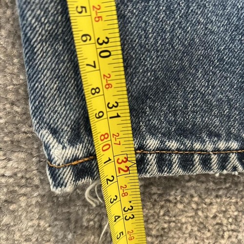 Levi 550 Men’S Made In Usa Dark Wash Blue Straight Leg Denim 38X32 (36X32) - Foto 4 di 8