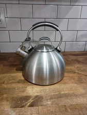 2 Quart Tea Pot Kitchen Aid Stainless Steel Whistling Tea Kettle