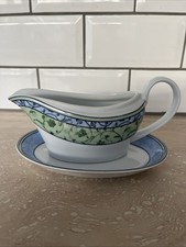 Wedgewood Sauciere und Schale, Aquarell, feines Porzellan, 1995.