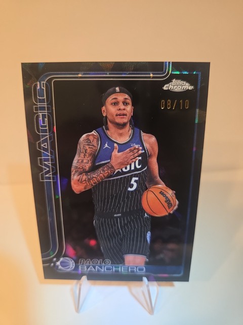 2025-26 Topps Chrome Update Sapphire- Paolo Banchero Black # 8/10 !