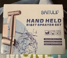 Britulif Hand Held Bidet Sprayer Set Toilet or Wall Mount Kit Stainless Steel