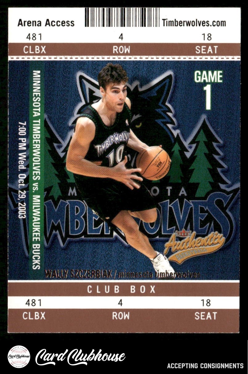 2003-04 Fleer Authentix Club Box #92 Wally Szczerbiak /100