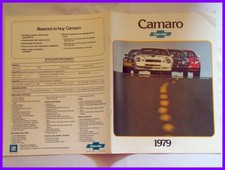 1979 Chevrolet Camaro English Catalog 2nd Camaro