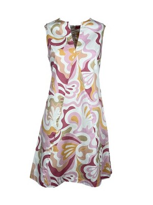 THE DRESS MILANO AB16CS women's dress pink waves Made in Italy