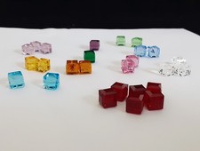 Swarovski Crystal Cube Beads/lot of 26 pc/NEW/ jewelry making supplies