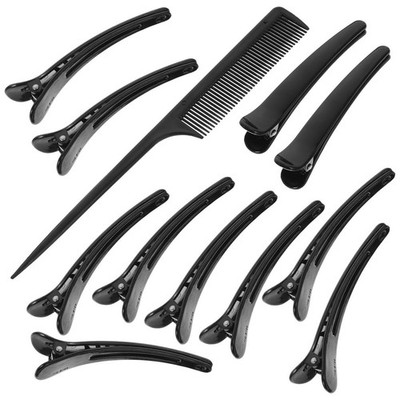 13pcs Friseurhaarklammern und Kammentdecke Clips für Salon Barber Shop