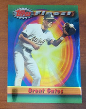 1994 Topps Finest jumbo #7 Brent Gates Oakland A’s