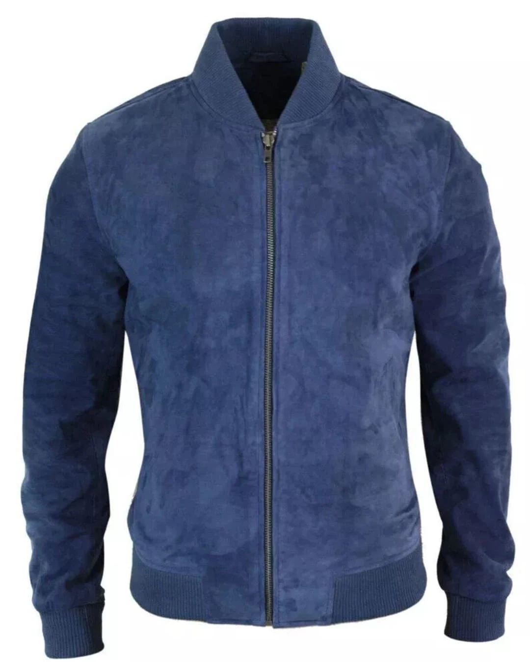 Men’s Suede Leather Jacket –Casual Varsity Bomber Flight Style Coat | Streetwear