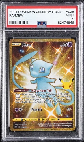 2021 POKEMON CELEBRATIONS #025 FULL ART/MEW PSA 9