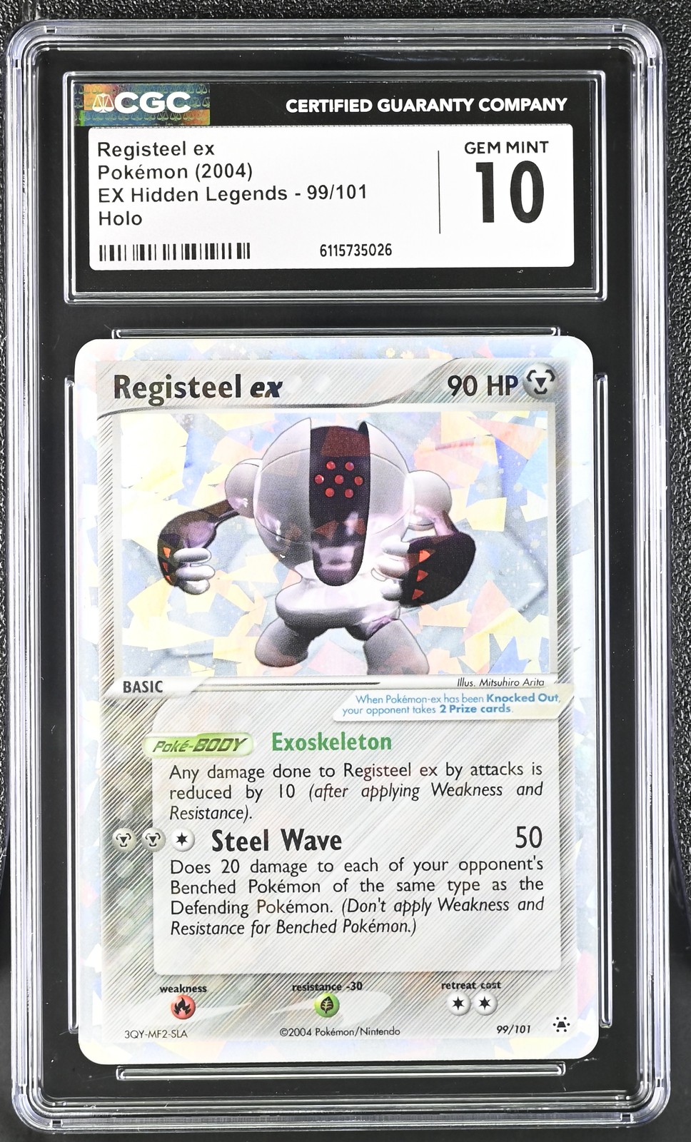 CGC 10 GEM MINT Registeel ex 2004 EX Hidden Legends 99/101 Holo Pokemon Card