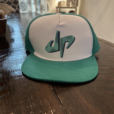 Dude Perfect Teal Hat Green White DP Sports Logo Snapback Adjustable Cap