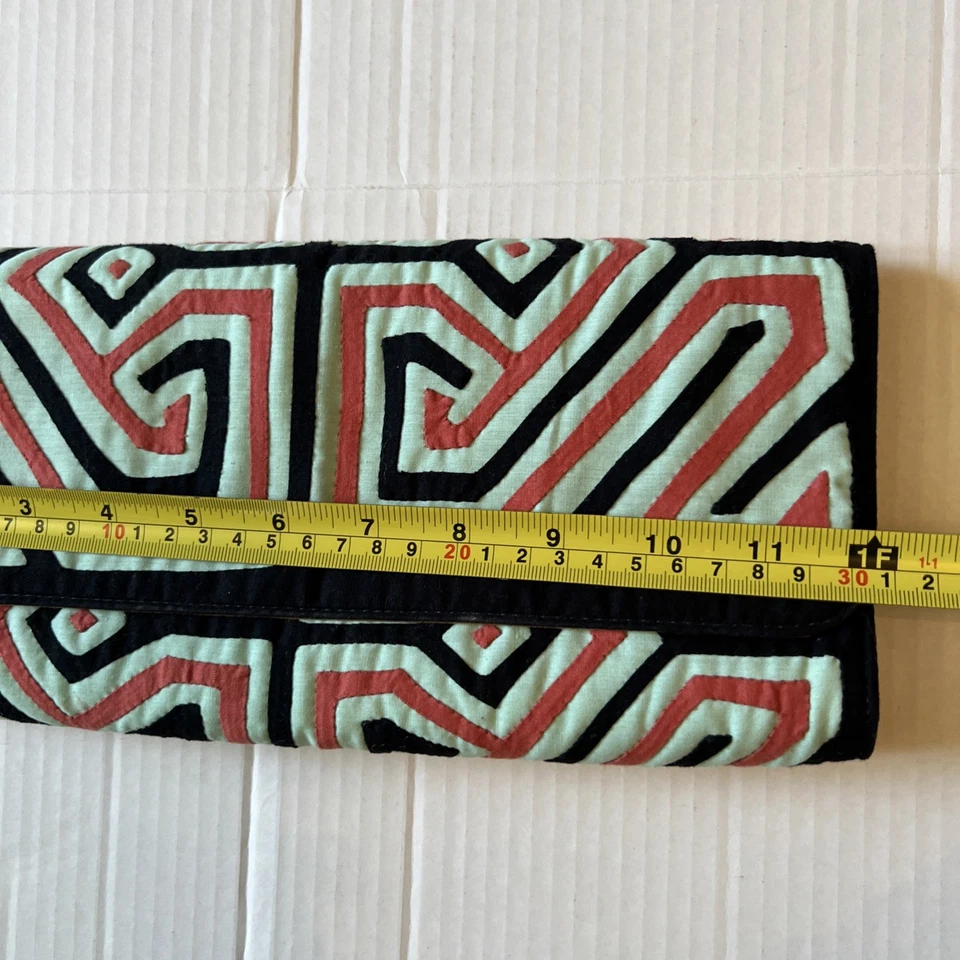 Mola Sasa Clutch Bag Black Red Light Mint - Image 2 of 4