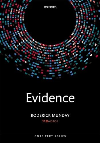 Core Texts Ser.: Evidence by Roderick Munday (2022, Trade Paperback)
