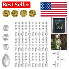 30-Pack Hanging Clear Acrylic Crystal Ornaments for Elegant Christmas Trees