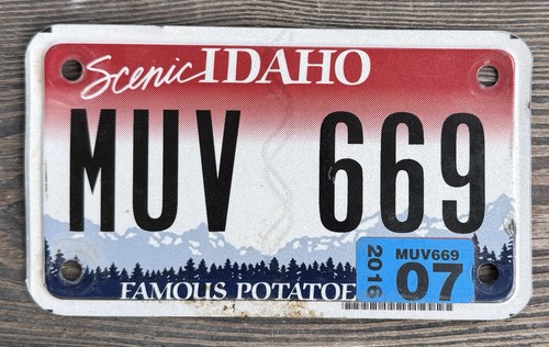 Idaho Motorcycle License Plate
