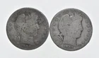 1892-1915 Lot 2 1906-S 1904 Barber 90% Half Dollars - Coin Collection *970