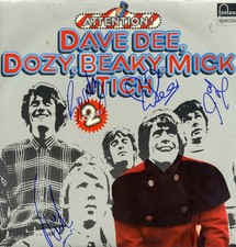 POP/ROCK GROUP Dave Dee, Dozy, Beaky, Mick & Tich autographs, IP signed vinyl re