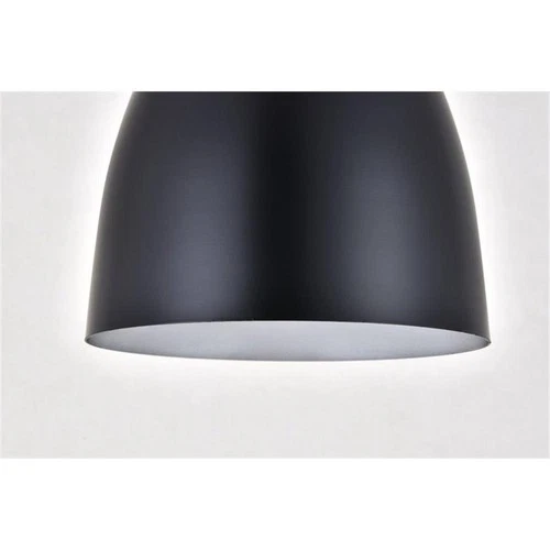 Living District Aiken 1-Light Modern Aluminum Pendant in Black - Picture 5 of 6