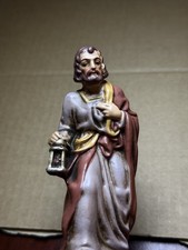 Vintage Nativity Crepe Paper Mache Hand Painted Joseph Figure Japan midcentury