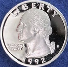 1992-S Washington Quarter 90% Silver Choice DCAM Proof