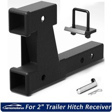 3500lbs Dual 2 Trailer Hitch Receiver Rise-drop Adapter Extender Extension Tow 3500lbs Dual 2 Trailer Hitch Receiver Rise-drop Adapter Extender Extension Tow