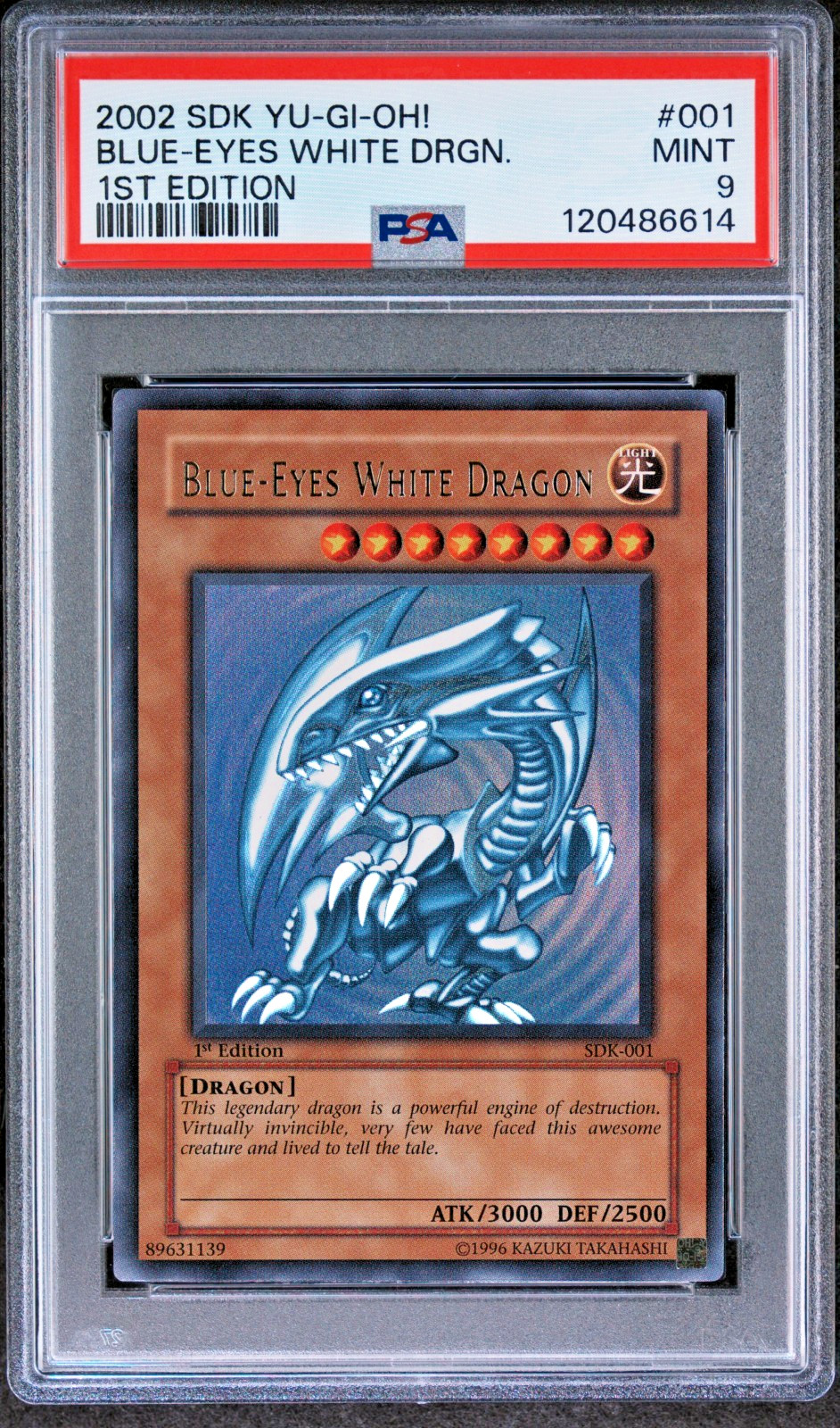 PSA 9 Blue-Eyes White Dragon SDK-001 1st Edition Yu-Gi-Oh! Starter Deck Kaiba
