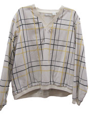 Ladies Liz Golf Pullover Windbreaker Jacket Size XL Cream Yellow Black